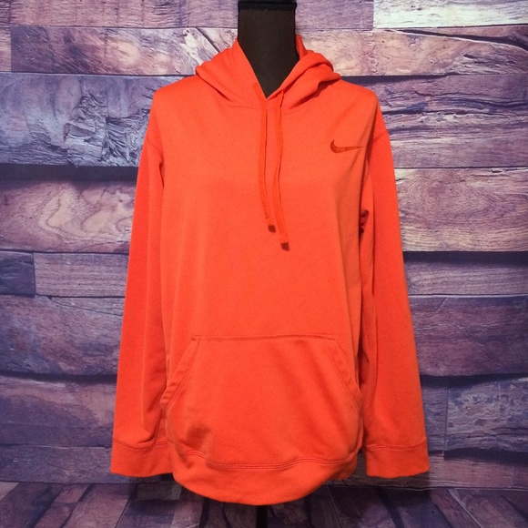 nike therma fit hoodie orange